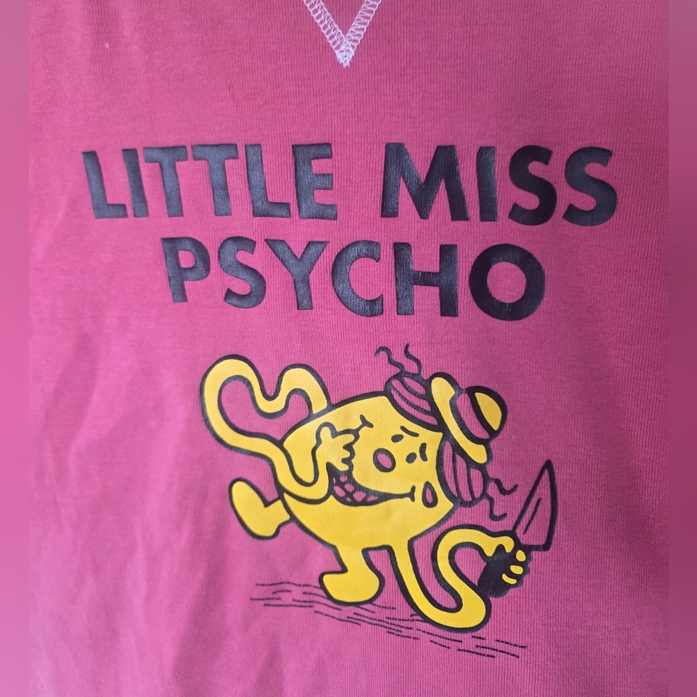 Little Miss Psycho Graphic Pink Tee